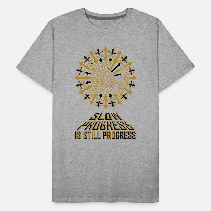 Slow Progress Rocket Snail Men's Premium Organic T-Shirt