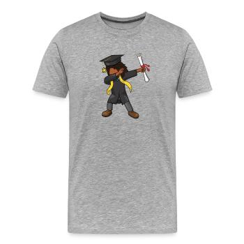 Dabbing Graduation Black Girl Braided Class 2026 - Men's Premium Organic T-Shirt - heather grey - Front - Damien (186cm)