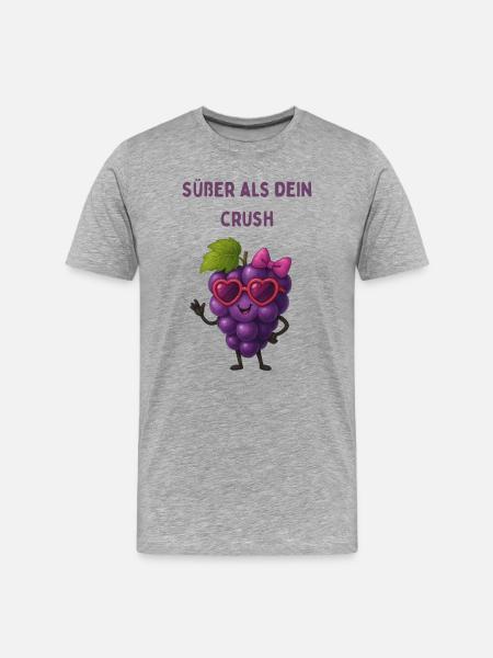 Sweet Crush Grape - Men's Premium Organic T-Shirt - heather grey