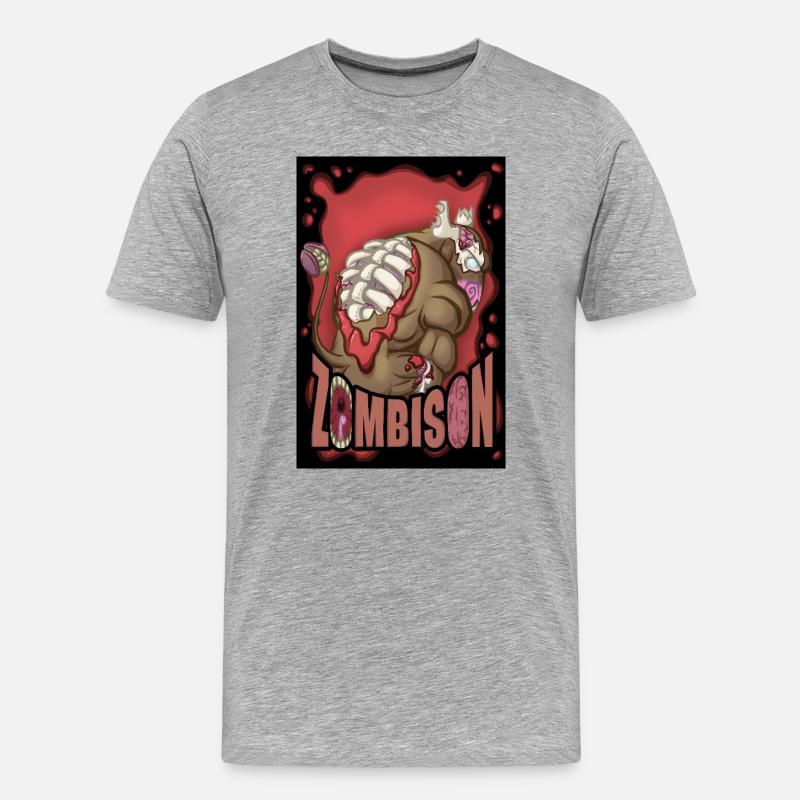 Zombison 2 Poster - Männer Premium Bio T-Shirt - Grau meliert