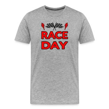 Automobiles - T-shirt bio Premium Homme - gris chiné - Devant - Damien (186cm)