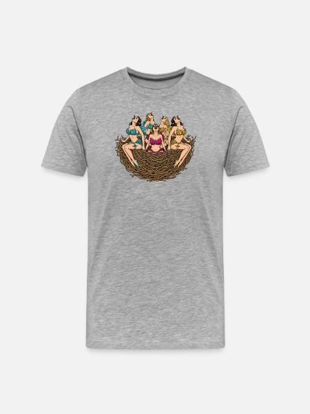 Tropical Nest Ladies in Bloom - Men's Premium Organic T-Shirt - heather grey