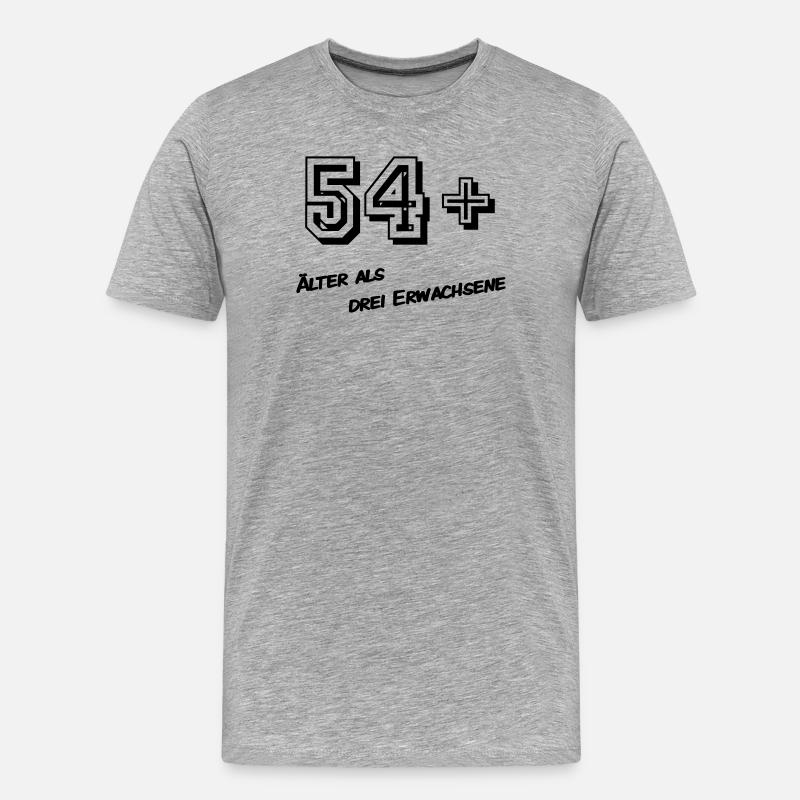 54 - Männer Premium Bio T-Shirt - Grau meliert