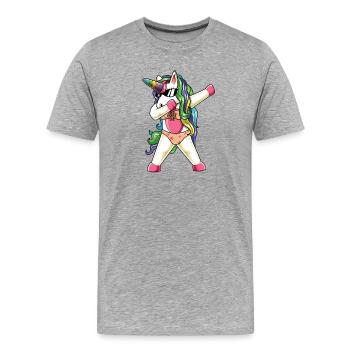Dab Vacances d’été en bikini en bikini d’été drôle - T-shirt bio Premium Homme - gris chiné - Devant - Damien (186cm)