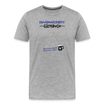 Inauguration de la maison Maison Maison Emménagement de l’appartement Cérémonie de clôture - T-shirt bio Premium Homme - gris chiné - Devant - Damien (186cm)