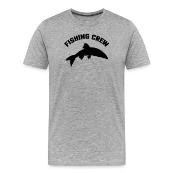 Équipage de pêche - T-shirt bio Premium Homme - gris chiné - Devant - Damien (186cm)