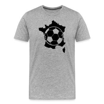 France Soccer Soccer - T-shirt bio Premium Homme - gris chiné - Devant - Damien (186cm)