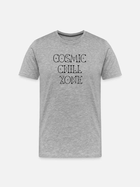 Cosmic Chill Zone – Spiritual Relax Vibes - Men's Premium Organic T-Shirt - heather grey