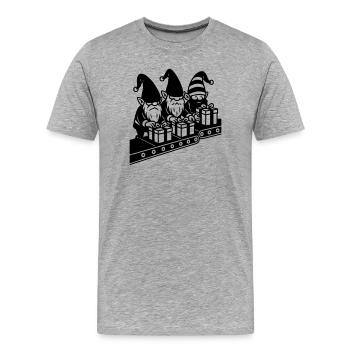 Weight Assembly Line Gifts Factory - Men's Premium Organic T-Shirt - heather grey - Front - Damien (186cm)