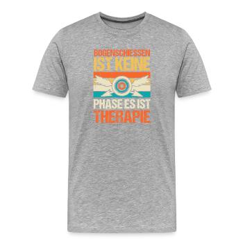 Tir à l’arc Tir à l’arc Tir à l’arc - T-shirt bio Premium Homme - gris chiné - Devant - Damien (186cm)