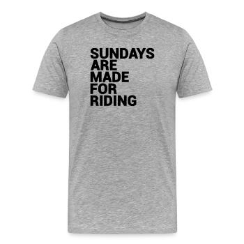T-Shirt Rider Sonntage - Männer Premium Bio T-Shirt - Grau meliert - Vorne - Damien (186cm)