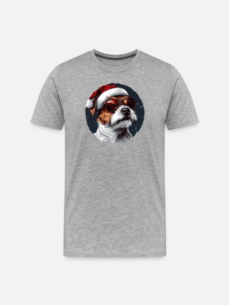 Great Dane with sunglasses - Men's Premium Organic T-Shirt - heather grey