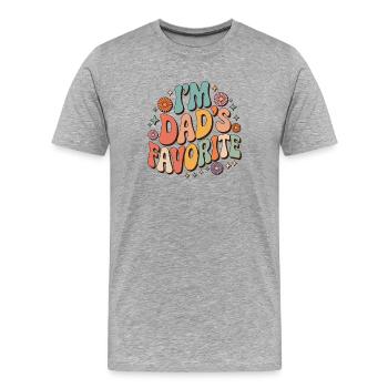 I'm Dad's favorite - Men's Premium Organic T-Shirt - heather grey - Front - Damien (186cm)