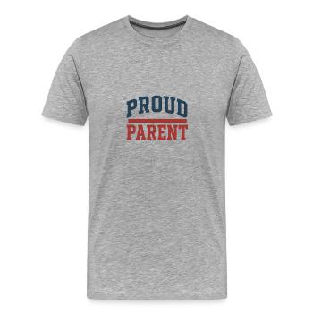 Proud parent - Men's Premium Organic T-Shirt - heather grey - Front - Damien (186cm)