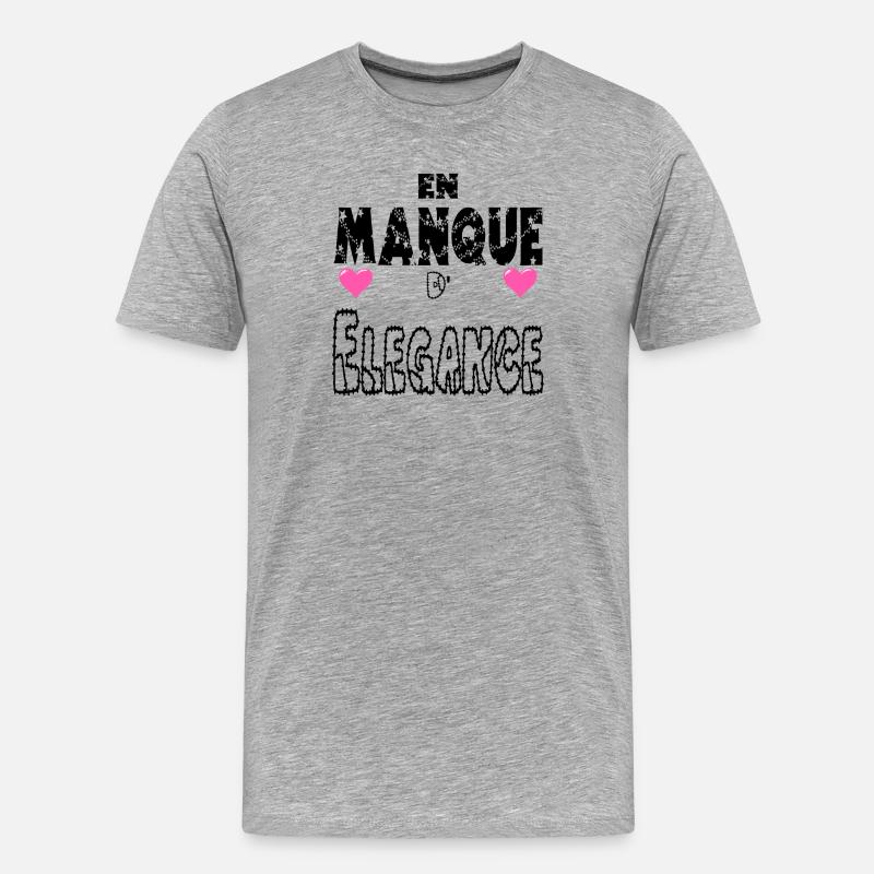 Lacking elegance - Men's Premium Organic T-Shirt - heather grey