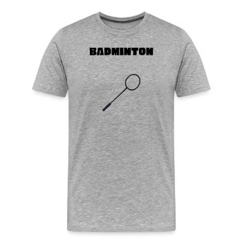 Magnifying Glass Icon - Men's Premium Organic T-Shirt - heather grey - Front - Damien (186cm)