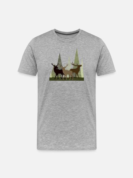 Deer - Men's Premium Organic T-Shirt - heather grey