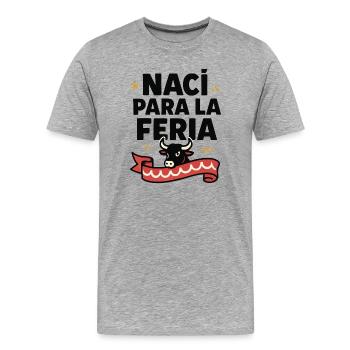 Naci para la feria - Men's Premium Organic T-Shirt - heather grey - Front - Damien (186cm)