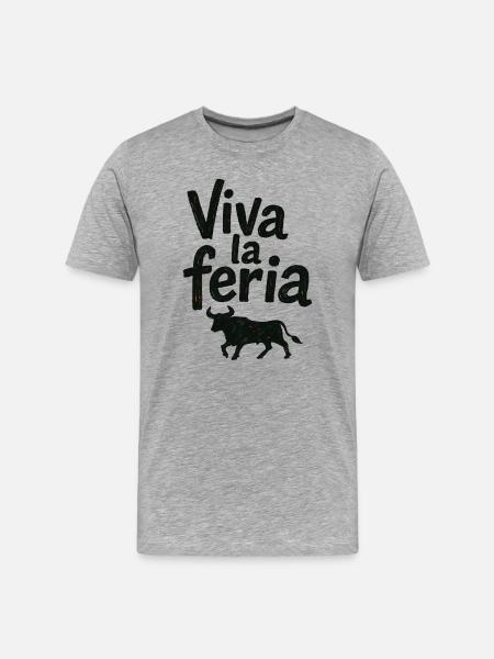 Viva la feria - Männer Premium Bio T-Shirt - Grau meliert