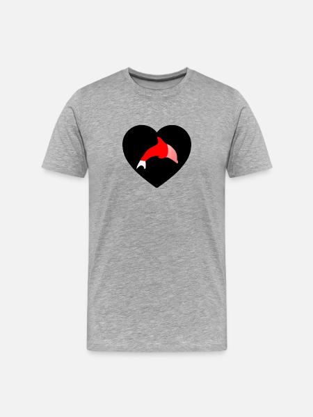Dolphin - Men's Premium Organic T-Shirt - heather grey