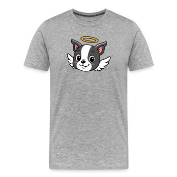 Boston - Angel - T-shirt bio Premium Homme - gris chiné - Devant - Damien (186cm)