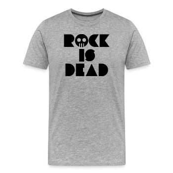 Rock is Dead - Men's Premium Organic T-Shirt - heather grey - Front - Damien (186cm)