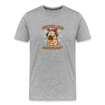 Reindeer was sold out - Men's Premium Organic T-Shirt - heather grey - Front - Damien (186cm)