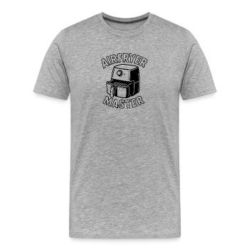 Airfryer Master - Männer Premium Bio T-Shirt - Grau meliert - Vorne - Damien (186cm)