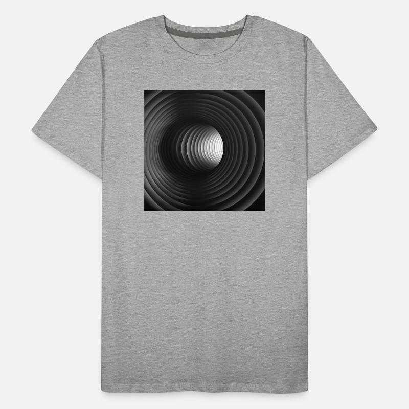 Black and white concentric tunnels Men's Premium Organic T-Shirt