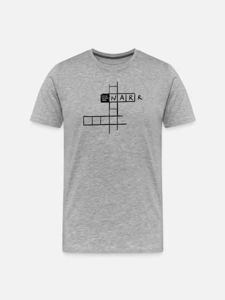 Lunatic with 3 letters - Men's Premium Organic T-Shirt - heather grey