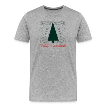 Minimalist Christmas greetings - Men's Premium Organic T-Shirt - heather grey - Front - Damien (186cm)