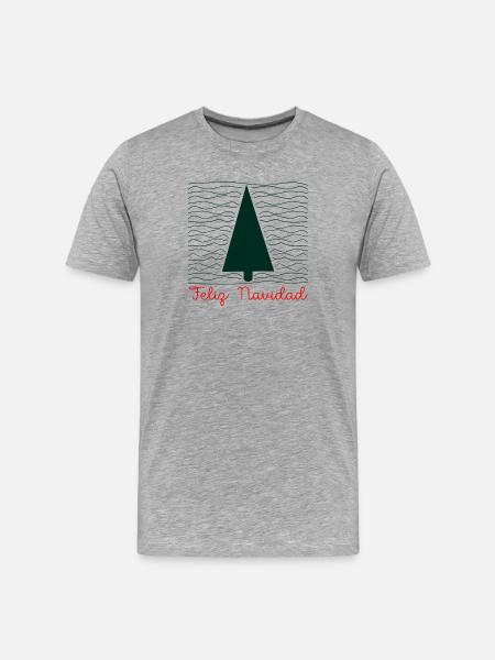 Minimalist Christmas greetings - Men's Premium Organic T-Shirt - heather grey