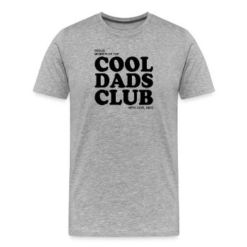 Cool Dads Club - with cool Kids - Männer Premium Bio T-Shirt - Grau meliert - Vorne - Damien (186cm)