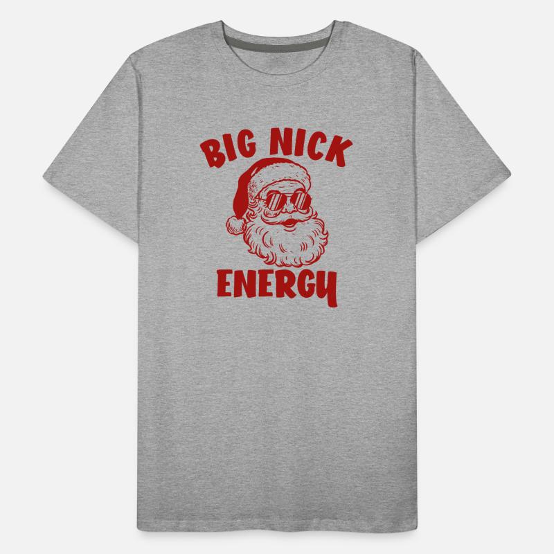 Père Noël, Joyeux Noël, Big Nick-E T-shirt bio Premium Homme
