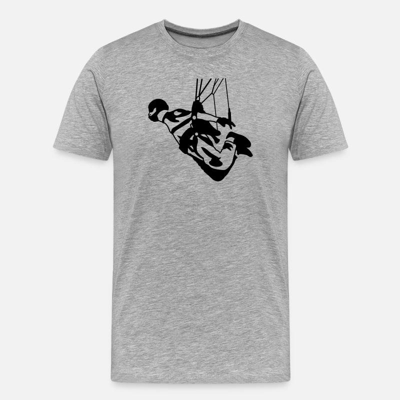 Swooping - Männer Premium Bio T-Shirt - Grau meliert