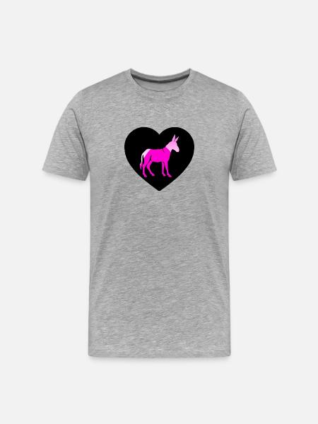âne - T-shirt bio Premium Homme - gris chiné