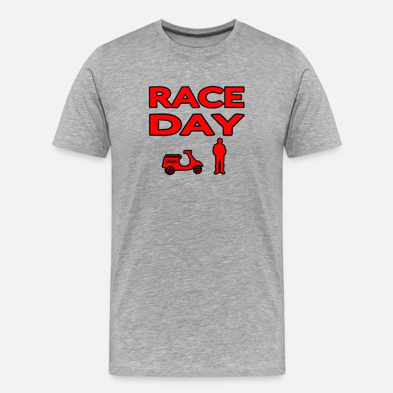 Motorroller - Männer Premium Bio T-Shirt - Grau meliert