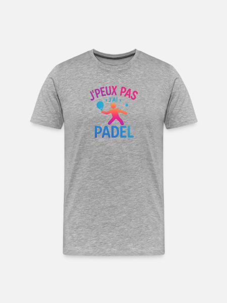 I can't I have Padel - Men's Premium Organic T-Shirt - heather grey