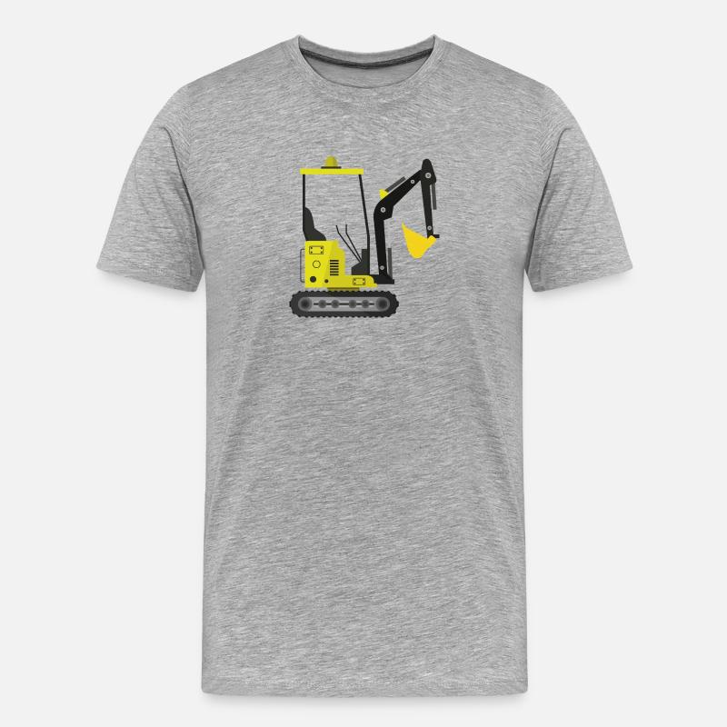 Bagger - Männer Premium Bio T-Shirt - Grau meliert