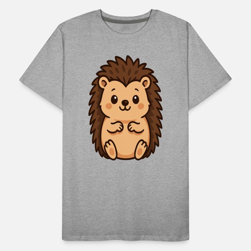 Dessin animé du hérisson câlin T-shirt bio Premium Homme