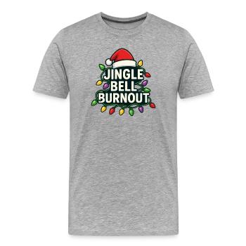 Jingle Bells, Burnout, Christmas, Subtle Humbu - Men's Premium Organic T-Shirt - heather grey - Front - Damien (186cm)