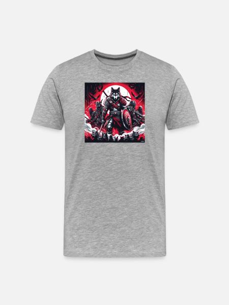 Wolves of the Crimson Legion - Men's Premium Organic T-Shirt - heather grey
