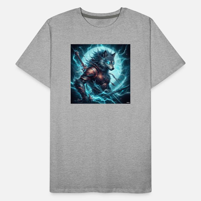 Luminous Arcane Wolf Armor Men's Premium Organic T-Shirt