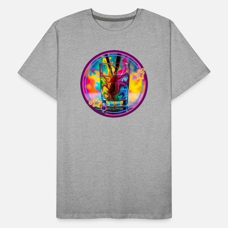 Colored Neon Psyedelic Glass Men's Premium Organic T-Shirt