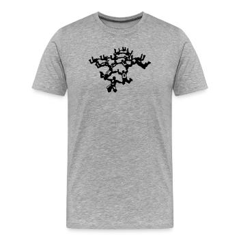 Parachuting - Men's Premium Organic T-Shirt - heather grey - Front - Damien (186cm)