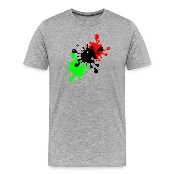 Bonne cuillerée - T-shirt bio Premium Homme - gris chiné - Devant - Damien (186cm)