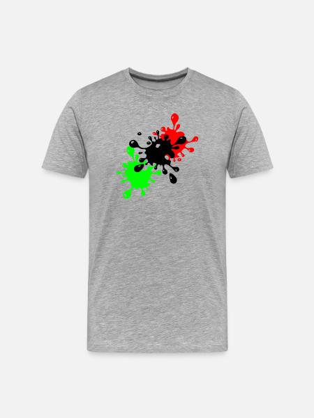 Klacks - Männer Premium Bio T-Shirt - Grau meliert