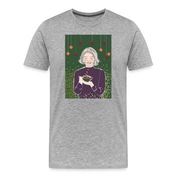 mulled wine - Men's Premium Organic T-Shirt - heather grey - Front - Damien (186cm)