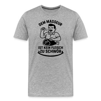 Masseur Massage Saying Motivation - Men's Premium Organic T-Shirt - heather grey - Front - Damien (186cm)