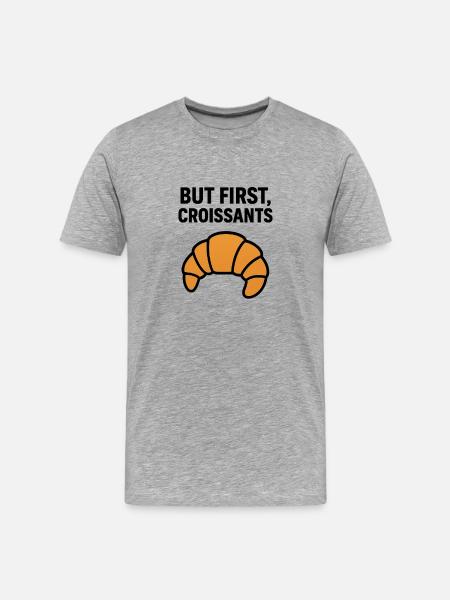Sunrise Croissant - Men's Premium Organic T-Shirt - heather grey